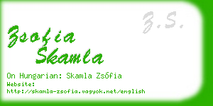 zsofia skamla business card